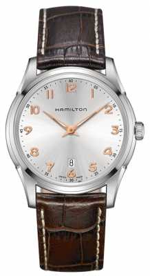 Hamilton Mens Jazzmaster Thinline Brown Leather Strap Silver Dial H38511513 Hamilton Mens Jazzmaster Thinline Brown Leather Strap Silver Dial H38511513