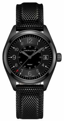 Hamilton Mens Khaki Field Black Material Black Dial H68401735 Hamilton Mens Khaki Field Black Material Black Dial H68401735