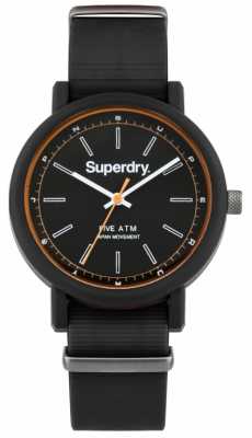 Superdry Mens Campus Nato Black Rubber Strap Black Dial SYG197B Superdry Mens Campus Nato Black Rubber Strap Black Dial SYG197B