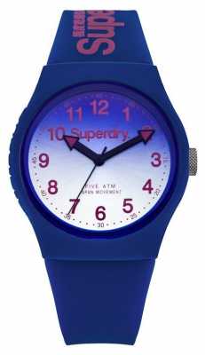 Superdry Unisex Urban Laser Blue Rubber Strap SYG198UU Superdry Unisex Urban Laser Blue Rubber Strap SYG198UU
