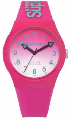 Superdry Unisex Urban Laser Pink And Pink Rubber Strap SYL198PN Superdry Unisex Urban Laser Pink And Pink Rubber Strap SYL198PN