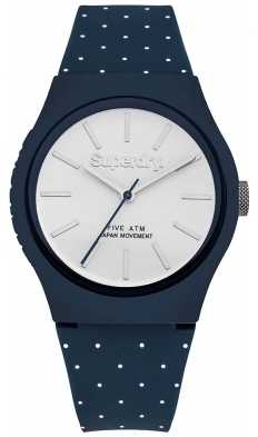 Superdry Unisex Urban Micro Navy Blue Rubber Strap SYG166UW Superdry Unisex Urban Micro Navy Blue Rubber Strap SYG166UW