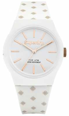 Superdry Unisex Urban Micro White Rubber Strap White Dial SYG166WRG Superdry Unisex Urban Micro White Rubber Strap White Dial SYG166WRG