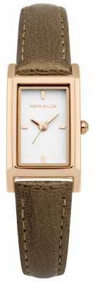 Karen Millen Womens Brown Leather Strap White Dial KM114TRG Karen Millen Womens Brown Leather Strap White Dial KM114TRG
