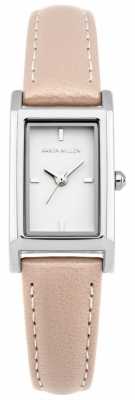 Karen Millen Womens Nude Leather Strap White Dial KM114C Karen Millen Womens Nude Leather Strap White Dial KM114C