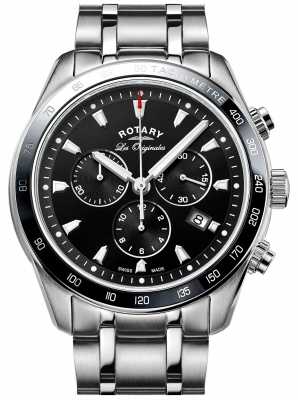 Rotary Mens Legacy Chronograph Stainless Steel Black Dial GB90169/04 Rotary Mens Legacy Chronograph Stainless Steel Black Dial GB90169/04