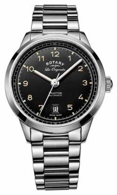 Rotary Mens Tradition Automatic Stainless Steel Bracelet Black Dial GB90184/19 Rotary Mens Tradition Automatic Stainless Steel Bracelet Black Dial GB90184/19