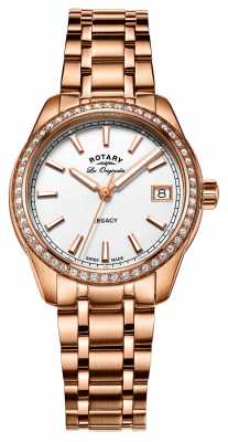 Rotary Womens Legacy Rose Gold Plated Stainless Steel LB90176/01 Rotary Womens Legacy Rose Gold Plated Stainless Steel LB90176/01