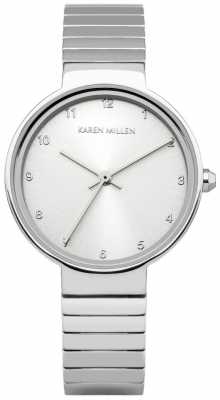 Karen Millen Womens Stainless Steel Silver Dial KM131SM Karen Millen Womens Stainless Steel Silver Dial KM131SM