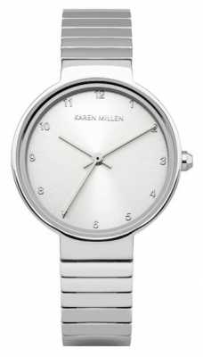 Karen Millen Womens Stainless Steel Silver Dial KM131SM Karen Millen Womens Stainless Steel Silver Dial KM131SM