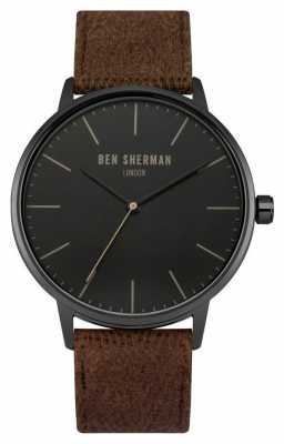 Ben Sherman Mens Portobello Social Brown Fabric Black Dial WB009TB Ben Sherman Mens Portobello Social Brown Fabric Black Dial WB009TB