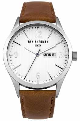 Ben Sherman Mens Brown Leather Strap White Dial WB053T Ben Sherman Mens Brown Leather Strap White Dial WB053T