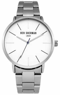 Ben Sherman Mens Stainless Steel White Dial WB054SM Ben Sherman Mens Stainless Steel White Dial WB054SM