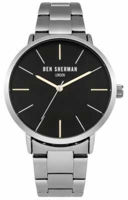 Ben Sherman Mens Stainless Steel Black Dial WB054BSM Ben Sherman Mens Stainless Steel Black Dial WB054BSM