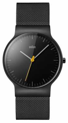 Braun Mens Black Mesh Strap Black Dial BN0211BKMHG Braun Mens Black Mesh Strap Black Dial BN0211BKMHG