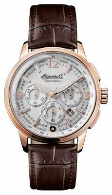 Ingersoll Mens 1892 The Regent Brown Leather Strap Silver Dial I00101 Ingersoll Mens 1892 The Regent Brown Leather Strap Silver Dial I00101