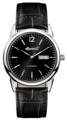 Ingersoll Mens 1892 The New Haven Black Leather Strap Black Dial I00502 Ingersoll Mens 1892 The New Haven Black Leather Strap Black Dial I00502