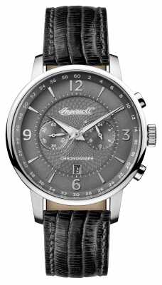 Ingersoll Mens 1892 The Grafton Black Leather Strap Grey Dial I00601 Ingersoll Mens 1892 The Grafton Black Leather Strap Grey Dial I00601