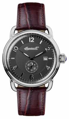 Ingersoll Mens 1892 The New England Brown Leather Strap Grey Dial I00801 Ingersoll Mens 1892 The New England Brown Leather Strap Grey Dial I00801