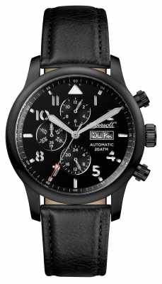Ingersoll Mens Discovery The Hatton Black Leather Strap Black Dial I01402 Ingersoll Mens Discovery The Hatton Black Leather Strap Black Dial I01402