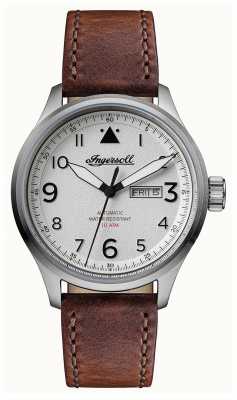 Ingersoll Mens Discovery The Bateman Brown Leather Strap White Dial I01801 Ingersoll Mens Discovery The Bateman Brown Leather Strap White Dial I01801