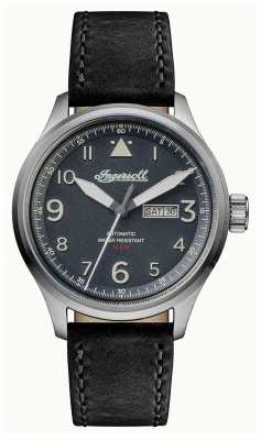 Ingersoll Mens Discovery The Bateman Black Leather Strap Grey Dial I01802 Ingersoll Mens Discovery The Bateman Black Leather Strap Grey Dial I01802