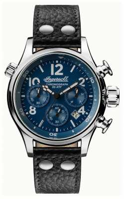 Ingersoll Mens Discovery The Armstrong Black Leather Strap Blue Dial I02001 Ingersoll Mens Discovery The Armstrong Black Leather Strap Blue Dial I02001