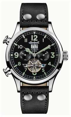 Ingersoll Mens Discovery The Armstrong Black Leather Strap Black Dial I02102 Ingersoll Mens Discovery The Armstrong Black Leather Strap Black Dial I02102