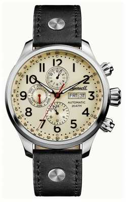 Ingersoll Mens Discovery The Delta Grey Leather Strap Cream Dial I02301 Ingersoll Mens Discovery The Delta Grey Leather Strap Cream Dial I02301