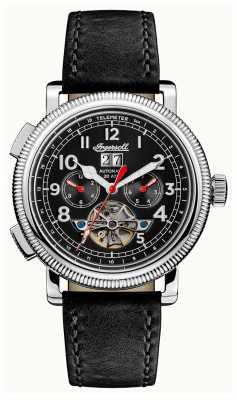 Ingersoll Mens Discovery The Bloch Black Leather Strap Black Dial I02603 Ingersoll Mens Discovery The Bloch Black Leather Strap Black Dial I02603