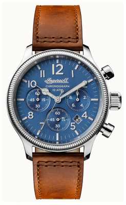 Ingersoll Mens Discovery The Apsley Brown Leather Strap Blue Dial I03801 Ingersoll Mens Discovery The Apsley Brown Leather Strap Blue Dial I03801