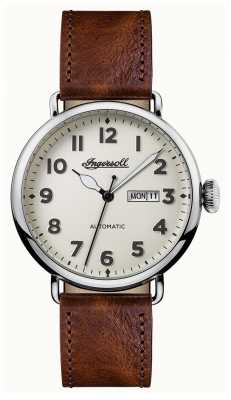 Ingersoll Mens Chronicle The Trenton Brown Leather Strap White Dial I03402 Ingersoll Mens Chronicle The Trenton Brown Leather Strap White Dial I03402