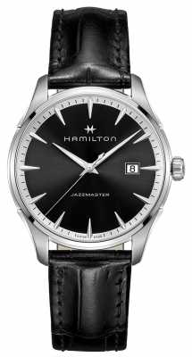 Hamilton Mens Jazzmaster Black Leather Strap Black Dial H32451731 Hamilton Mens Jazzmaster Black Leather Strap Black Dial H32451731