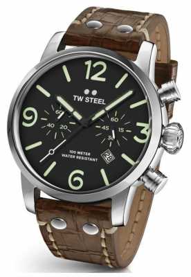 TW Steel Mens Maverick Sandwich Dial Chronograph Light Brown Leather MS14 TW Steel Mens Maverick Sandwich Dial Chronograph Light Brown Leather MS14