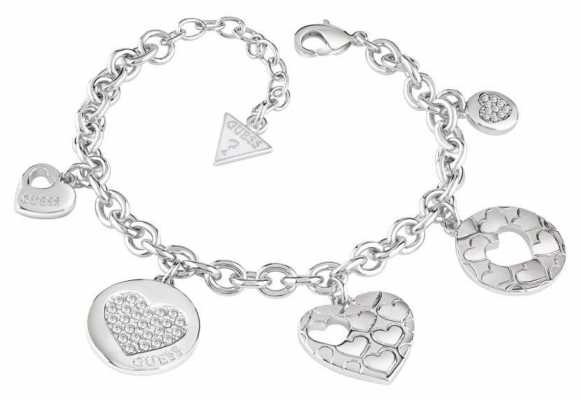Guess Womans Heart Devotion Multicolour Heart Charm Bracelet UBB82048-L Guess Womans Heart Devotion Multicolour Heart Charm Bracelet UBB82048-L