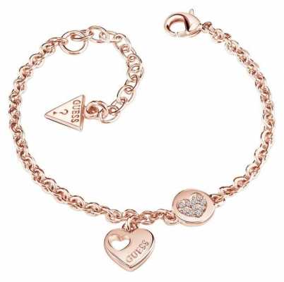 Guess Womans Heart Devotion Sparkle Heart Coin Bracelet Rose Gold UBB82059-L Guess Womans Heart Devotion Sparkle Heart Coin Bracelet Rose Gold UBB82059-L