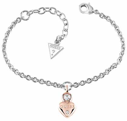 Guess Womans Guessy Little Heart Charm Bracelet Rose Gold UBB82014-L Guess Womans Guessy Little Heart Charm Bracelet Rose Gold UBB82014-L