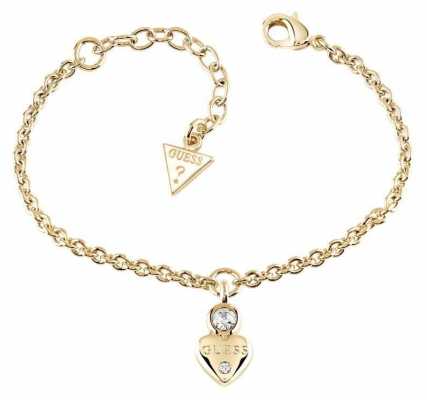 Guess Womans Guessy Little Heart Charm Bracelet Gold UBB82011-L Guess Womans Guessy Little Heart Charm Bracelet Gold UBB82011-L