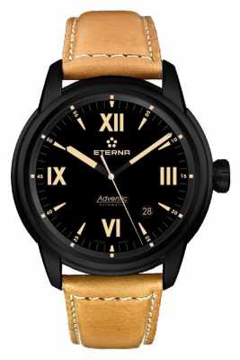 Eterna Mens Eternity Automatic Leather Strap Black Dial Black Case 2970.43.42.1353 Eterna Mens Eternity Automatic Leather Strap Black Dial Black Case 2970.43.42.1353