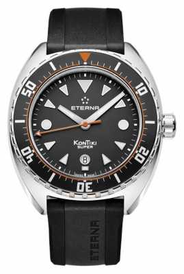 Eterna Mens Super Kontiki Automatic Black Strap Black Dial 1273.41.46.1382 Eterna Mens Super Kontiki Automatic Black Strap Black Dial 1273.41.46.1382