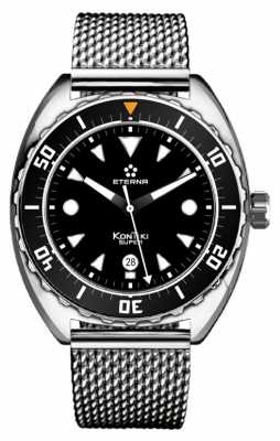Eterna Mens Super Kontiki Automatic Steel Mesh Strap 1273.41.40.1718 Eterna Mens Super Kontiki Automatic Steel Mesh Strap 1273.41.40.1718