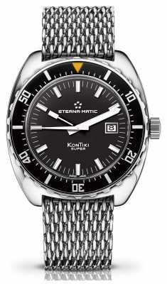Eterna Mens Heritage Super Kontiki Limited Edition Automatic Black 1973.41.41.1230 Eterna Mens Heritage Super Kontiki Limited Edition Automatic Black 1973.41.41.1230