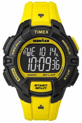 Timex Mens Indiglo Iron Man Rugged Alarm Chronograph Yellow TW5M02600 Timex Mens Indiglo Iron Man Rugged Alarm Chronograph Yellow TW5M02600