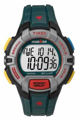 Timex Mens Indiglo Iron Man Rugged Alarm Chronograph Dark Green TW5M02200 Timex Mens Indiglo Iron Man Rugged Alarm Chronograph Dark Green TW5M02200