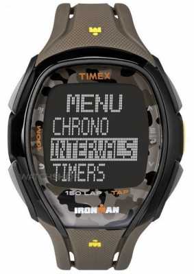 Timex Mens Indiglo Iron Man Sleek Alarm Chronograph Brown TW5M01100 Timex Mens Indiglo Iron Man Sleek Alarm Chronograph Brown TW5M01100