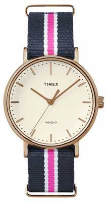Timex Womans Weekender Fairfax Navy Pink Strap TW2P91500 Timex Womans Weekender Fairfax Navy Pink Strap TW2P91500