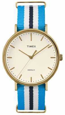 Timex Unisex Weekender Fairfax Blue White Strap TW2P91000 Timex Unisex Weekender Fairfax Blue White Strap TW2P91000