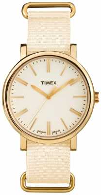 Timex Unisex Cream Dial Cream Fabric Strap TW2P88800 Timex Unisex Cream Dial Cream Fabric Strap TW2P88800