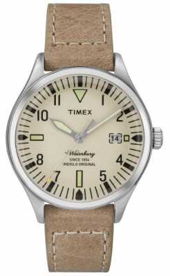Timex Unisex The Waterbury Cream Dial Beige Strap TW2P84500 Timex Unisex The Waterbury Cream Dial Beige Strap TW2P84500