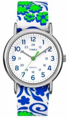 Timex Womans Floral Weekender Watch Blue TW2P90300 Timex Womans Floral Weekender Watch Blue TW2P90300